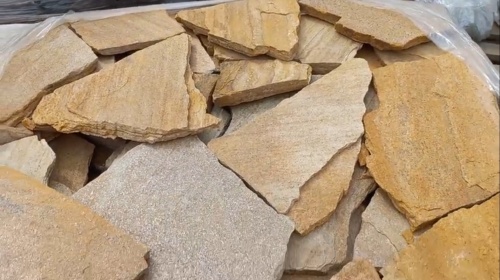 Плитняк златолит жёлтый для цоколя купить в Ульяновской области