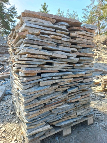 Плитняк златолит серебристый для цоколя, отмостки купить в Ульяновской области