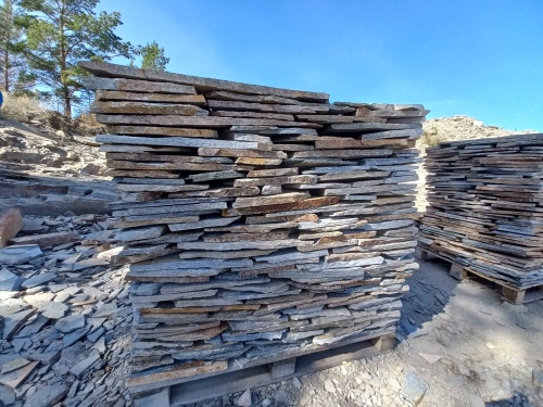 Плитняк златолит серебристый для фасада купить в Ульяновской области