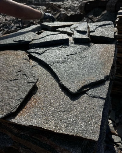 Плитняк златолит серебристый для фасада купить в Ульяновской области