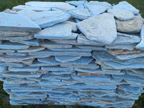 Плитняк златолит зелёный галтованный для цоколя купить в Ульяновской области